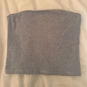 Brandy Melville Navy and White Striped Tube Mini Skirt